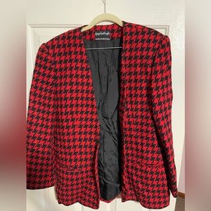 Red and black plaid jacket
